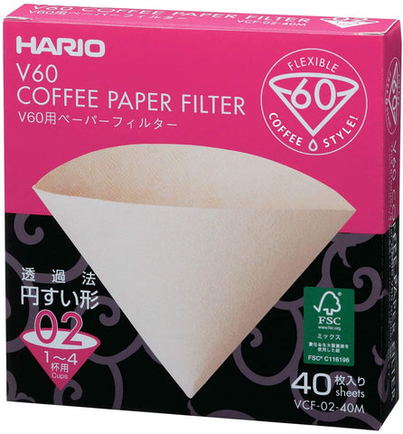 Hario V60 Coffee Filter 02 - Bleached